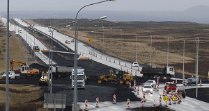 Nýtt hringtorg á Fitjum til bráðabirgða