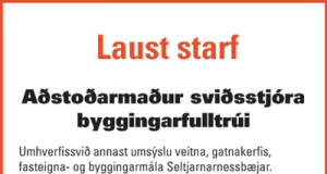 Aðstoðarmaður sviðsstjóra – byggingarfulltrúi