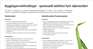 01.02.2016 Byggingarverkfræðingar – spennandi tækifæri fyrir stjórnendur!