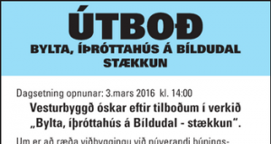 03.03.2016 Vesturbyggð – Bylta, íþróttahús á Bíldudal
