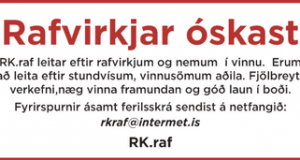 Rafvirkjar óskast til RK.raf