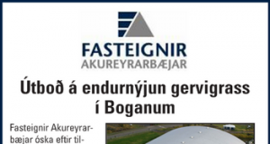 20.04.2016 Fasteignir Akureyrarbæjar, Útboð á endurnýjun gervigrass í Boganum