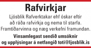 Rafvirkjar óskast til starfa