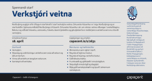 Verkstjóri veitna hjá Norðurþingi