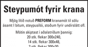 Steypumót fyrir krana til sölu