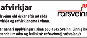 Rafvirkjar óskast til starfa