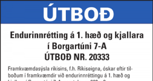 07.06.2016 Borgartún 7-A Endurinnrétting á 1. hæð og kjallara