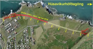 Búið að grafa um helming Húsavíkurhöfðaganga