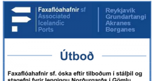 15.09.2016 Faxaflóahafnir, Norðurgarður, stálþil og stagefni