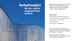 Verkefnastjóri hjá einu stærsta byggingarfélagi landsins