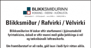 Blikksmiður / Rafvirki / Vélvirki