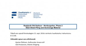 Opnun útboðs: Gamla höfnin Norðurgarður stálþil