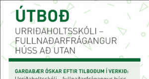 18.10.2016 Urriðaholtsskóli, Fullnaðarfrágangur húss að utan