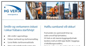 Smiðir og verkamenn óskast