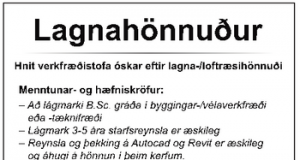 Lagnahönnuður óskast til Hnit