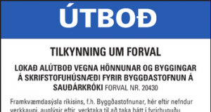 18.10.2016 Forval v/ Hönnunar og byggingar á skrifstofuhúsnæði fyrir Byggðastofnun á Sauðarkróki