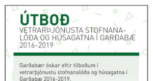 18.10.2016 Vetrarþjónusta stofnanalóða og húsagatna í Garðabæ 2016-2019