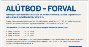 03.03.2017 Hafnarfjarðarbær, Forval Alútboð Skóli í Skarðshlíð