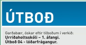 09.03.2017 Urriðaholtsskóli – 1. áfangi. Útboð 4 – lóðarfrágangur