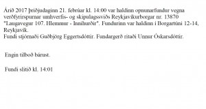 Opnun verðfyrirsp. Laugavegur 107 Hlemmur – innihurðir