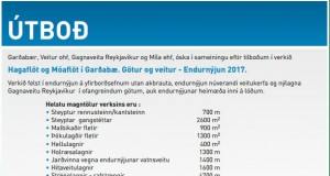 23.02.2017 Hagaflöt og Móaflöt Garðabær. Götur og veitur – Endurnýjun 2017