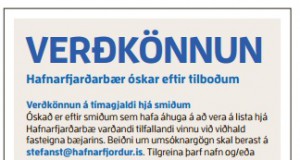 03.04.2017 Hafnarfjarðarbær. Verðkönnun á tímagjaldi smiða