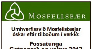 04.04.2017 Mosfellsbær. Fossatunga Gatnagerð og veitur 2017