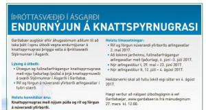 07.04.2017 Íþróttasvæði í Ásgarði. Endurnýjun á knattspyrnugrasi