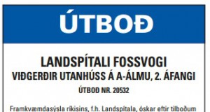 21.03.2017 Landspítali Fossvogi Viðgerðir utanhúss A-álma 2.áfangi