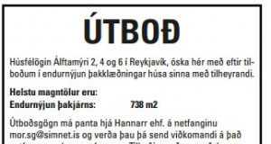 19.04.2017 Húsfélög Áltamýri 2,4 og 6. Endurnýjun þakjárns