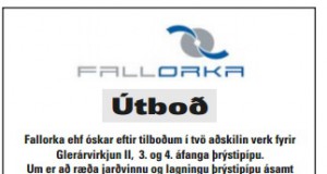 28.04.2017 Fallorka ehf Glerárvirkjun II 3 og 4 áfangi, jarðvinna og lagning þrýstipípu