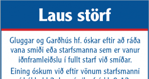 Gluggar og garðhús hf. óska eftir starfsmönnum
