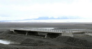 Leggja veg við nýja brú yfir Morsá á Skeiðarársandi