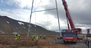 Línuframkvæmdir hafnar á ný eftir veturinn