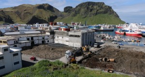 Fiskvinnsluhús í Vestmannaeyjum jöfnuð við jörðu