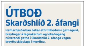 26.09.2017 Hafnarfjarðarbær, gatnagerð Skarðshlíð 2 áfangi