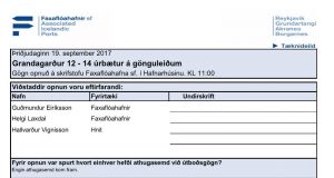 Opnun útboðs: Grandagarður 12-14 úrbætur á gönguleiðum