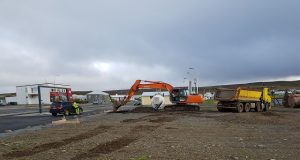 Framkvæmdir hafnar við grunn að þjónustumiðstöð N1 á Þórshöfn