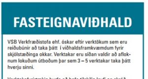 VSB Verkfræðistofa óskar eftir verktökum í viðhaldsframkvæmdir