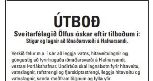 29.11.2017 Ölfus. Stígur og lagnir að iðnaðarsvæði á Hafnarsandi