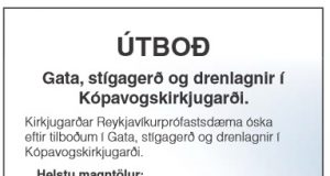 14.03.2019 Gata, stígagerð og drenlagnir í Kópavogskirkjugarði
