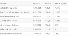 Opnun útboðs: Kantsláttur á Suðursvæði 2019-2020, þjónustustöð Vík
