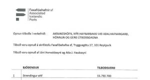 Opnun útboðs: Akraneshöfn, nýr hafnarbakki við Aðalhafnargarð