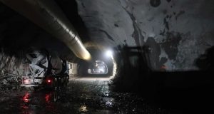 Framvinda við vinnu Dýrafjarðarganga