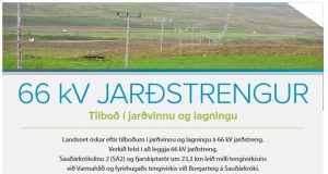 20.06.2019 Sauðárkrókslína 2, 66 kV Jarðstrengur, Jarðvinna og lagning