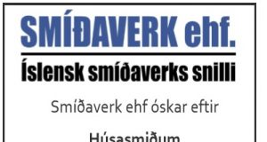 Smíðaverk ehf óskar eftir húsasmiðum