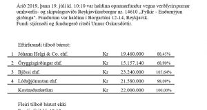 Opnun verðfyrirsp. Fylkir – endurnýjun griðinga