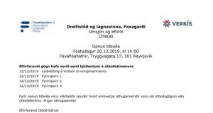 Opnun útboðs: Dreifistöð og lagnavinna. Umsjón og eftirlit