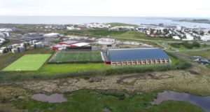 02.06.2021 Sandgróðurlag undir nýjan grasvöll á íþróttasvæði Hauka á Ásvöllum