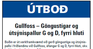 18.02.2020 Gullfoss – Göngustígar og útsýnispallur G og D, fyrri hluti
